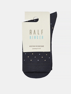 АУОН072900 Носки мужск.с принтом,78%хлоп2 0%полиамид,2%лайкра,25-27,син