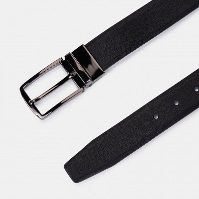 151423P-20405-01 Ремень мужской натур.кожа 1300x35x2,черный