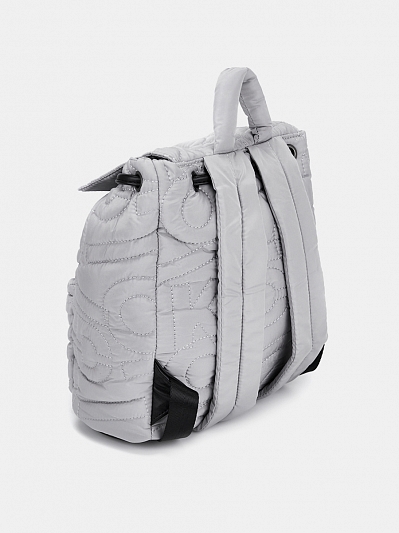 Рюкзак женский текстильный, серый, 25x12x27