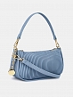 Сумка багет женская, голубая, 23*7*14