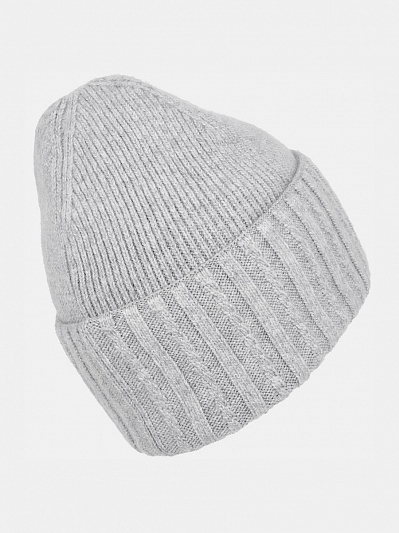 Шапка женская с ангорой, серая