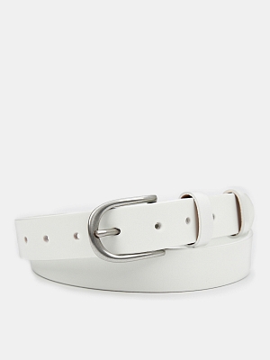 LUSA04-P-11 Ремень женский Ralf Ringer,нат ур.кожа,2,8*113 , белый