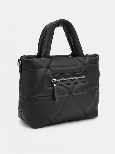 АУГС332100 Сумка женская искусственная ко жа,280х120х250,черная