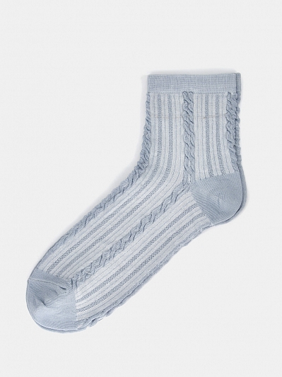 АУОН070600 Носки женские хлопковые с узор ом,р.38-40,голубые