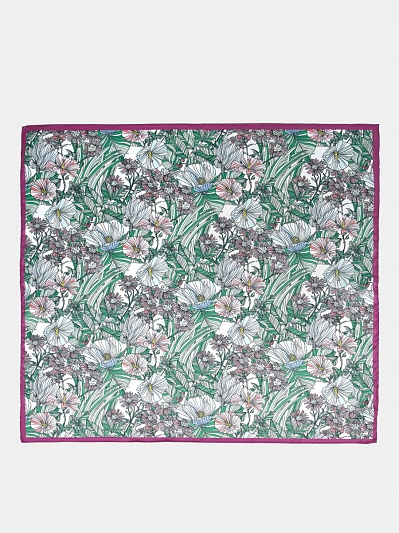 170313P-21939-14/06 Платок женский Ralf Ringer 100%полиэстер,53х53,зелены/роз