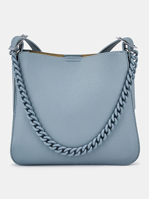 R18374/18 Сумка женская, искуственная ко жа,260*100*230,серо-голубая