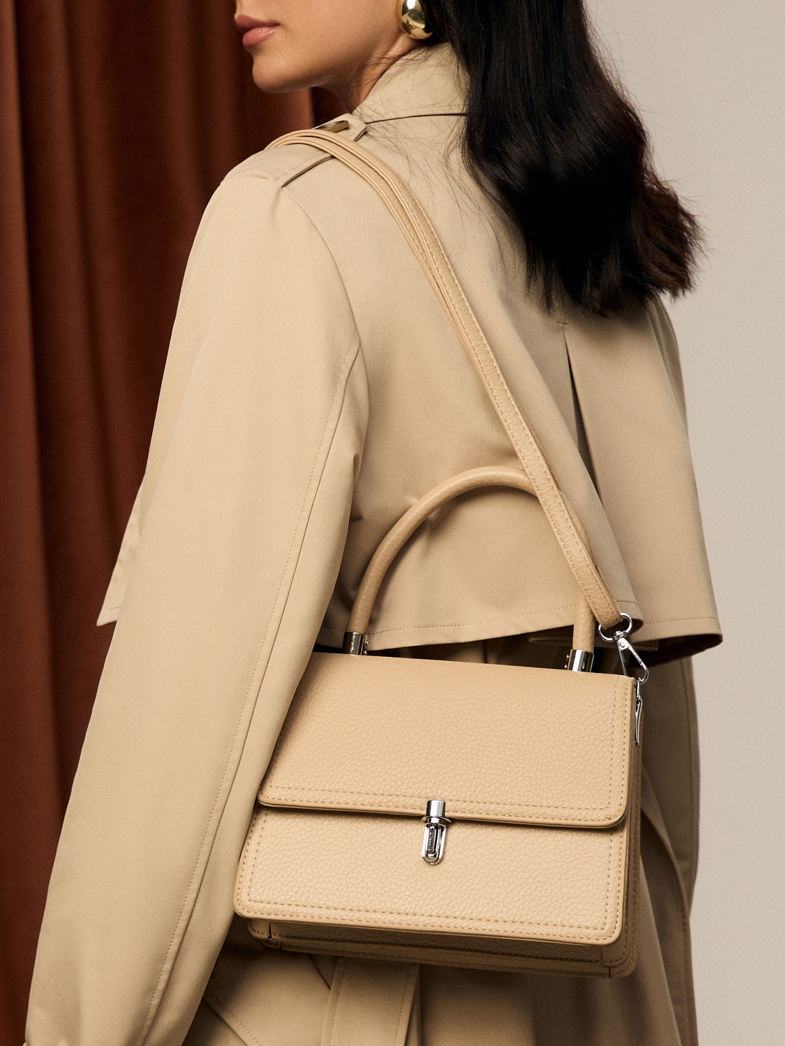 R29667/31 Сумка женская, иск.кожа, 230*90*170,бежевая