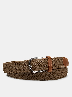 MTCP3504-37_Н Ремень мужской,90%полиэст,10% полиурет,3,5*110-130см,св-кори