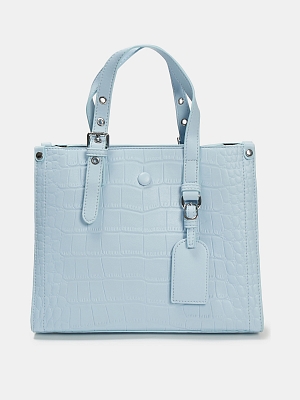 R38140/42 Сумка женская,искуственная кожа, 28*23*12 голубая