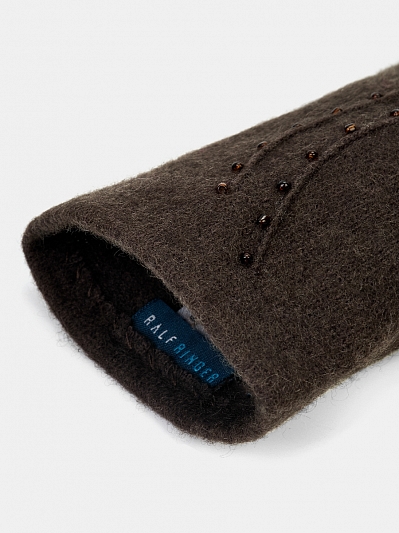 LB-PH-75-RF-d.brown-S_Н Перчатки женские трикотаж без подкладки р.S темно-коричн