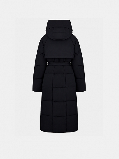 АУОЧ038600 Пальто женское,полиэстер, длина 115,черное