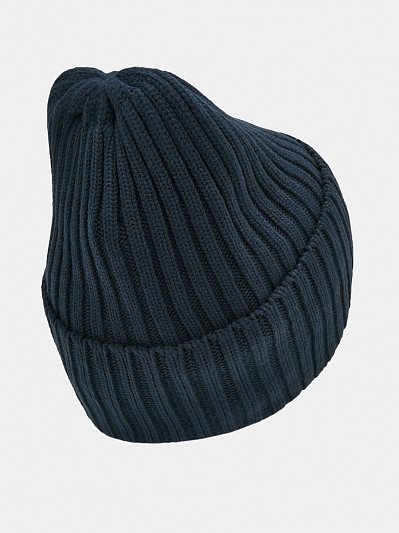 Шапка женская с шерстью, синяя