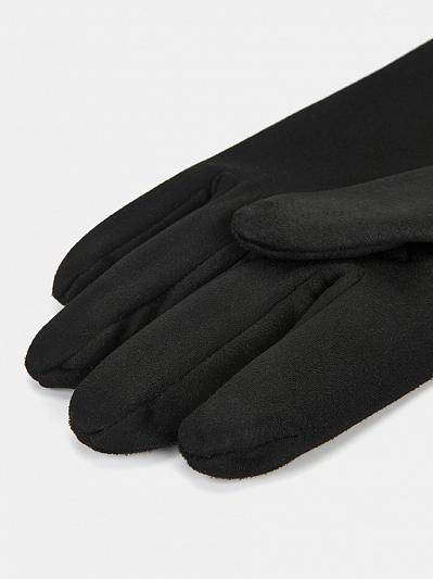 RHM3-1_Н Перчатки муж.искусствен.замша 90%полиэстер10%эластан черный