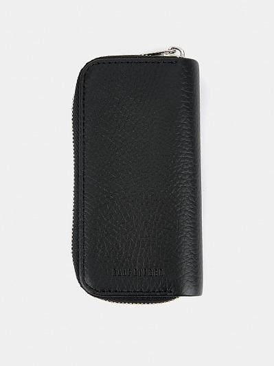 АУГЮ008100 Ключница мужская натуральная кожа,70*130*10,черная