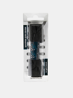 403-10-черн-120 Шнурки для обуви плоские черные