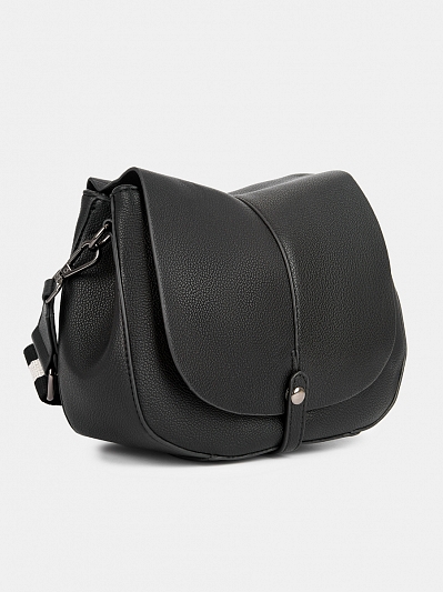 Сумка седло женская, черная, 8x24x19