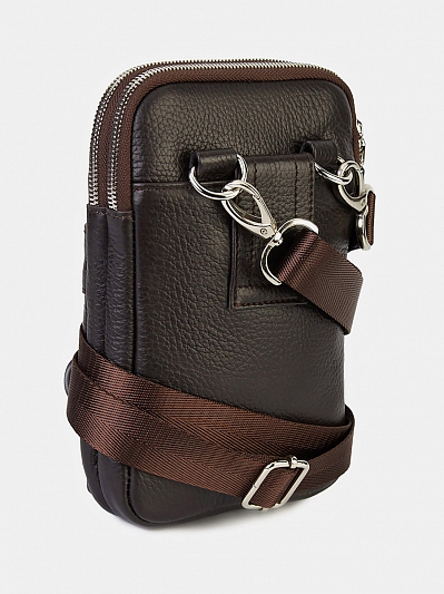 Сумка мужская из натуральной кожи, 14*21*4