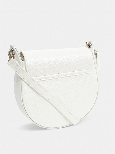 Сумка женская из натуральной кожи, белая, 20*18,5*9,5