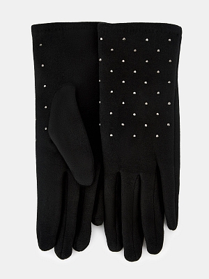 142322P-14063-01_Н Перчатки женск.Ralf Ringer, 95%полиэст,5%эласт,б/р.черн