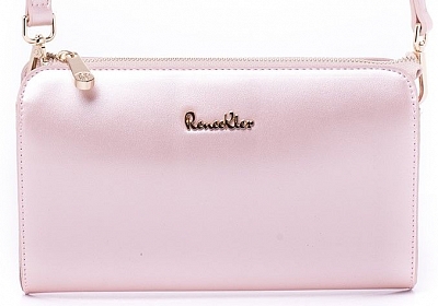 18375/63 Сумка жен.иск. кожа BAGGINI 25*15*3  пудровая