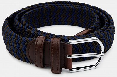 MTCP3504-04/30 Ремень мужской Ralf Ringer,90% пэ10%полиур,3,4*110-130,син/ха