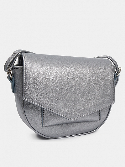 АУГС256800 Сумка женская  иск.кожа 210*150*60 серебряная