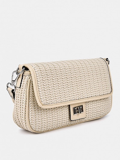 Сумка женская, молочная, 27x7x15