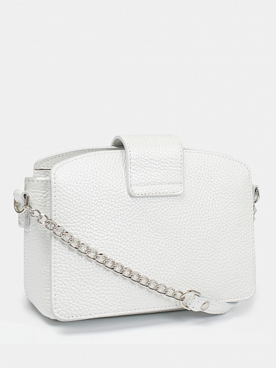 Сумка женская из натуральной кожи, белая,  21*13*10