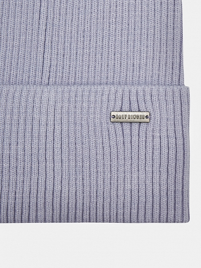  Шапка женская с вискозой, лиловая