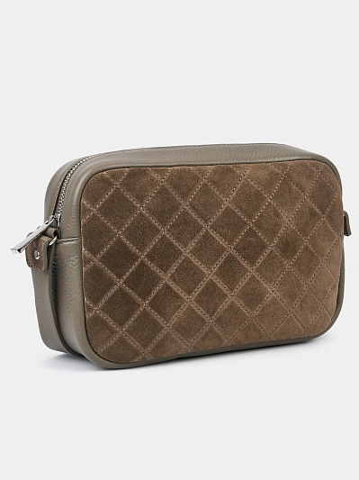 s.92/3/R.sr.SV.сер-коричнев-RR Сумка женская,натуральный велю р 250*160*75 Серо-коричневая