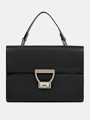 81-185-11-4 Сумка женская Portofiano натур альная кожа 21*6*15 черная