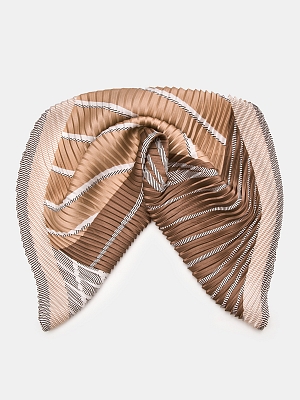 LSZ34-082-03 Платок женский,50%шелк,50%вис коза,70х70см,бежевый