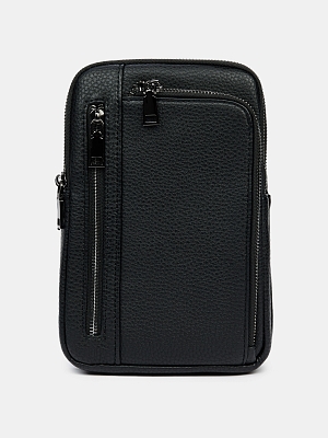 110-213-31 Сумка мужская,экокожа 100% , 17*5*24 черная