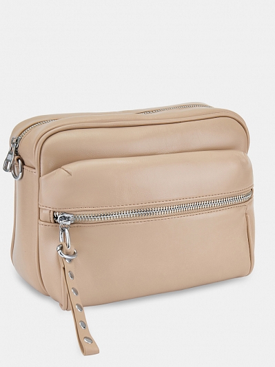  Сумка поясная женская, бежевая