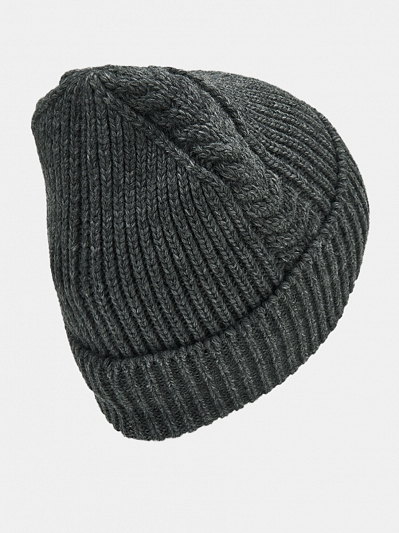 Шапка женская с шерстью, серая