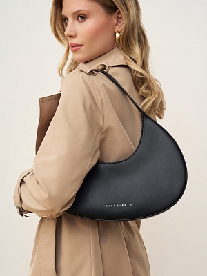 АУГС318300 Сумка женская, натур.кожа 330х60х250,черная