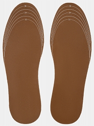 Стельки кожаные на пенной основе, размер 32-37