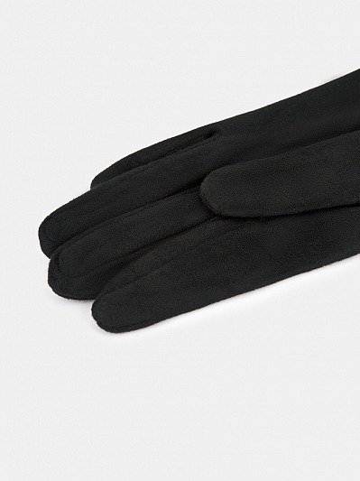 142322P-13882-01_Н Перчатки женск.Ralf Ringer, 95%полиэст,5%эласт,б/р.черн