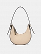 Сумка полумесяц женская, бежевая, 21*6*11