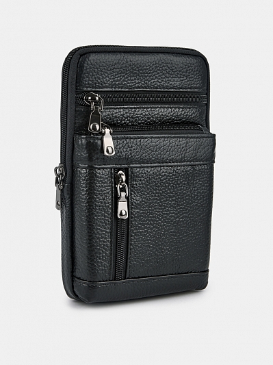 RR-112-608-11-4 Сумка мужская натуральная кожа 130x40x210,черная