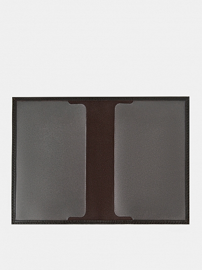 АУГЮ007400 Обложка для паспорта мужская натур.кожа,95*137*2,коричневая