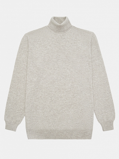 АУОР026100_Н Водолазка мужская 80%шерсть, 20%полиамид,св.бежевая