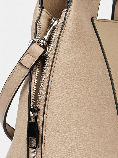  Сумка тоут женская, бежевая, 29,5*12,5*26