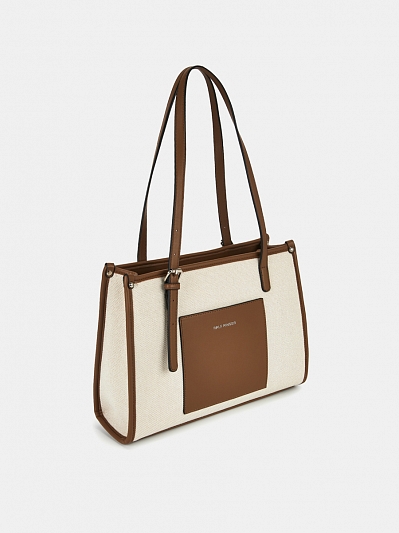 Сумка женская, бежевая, 7*23*33