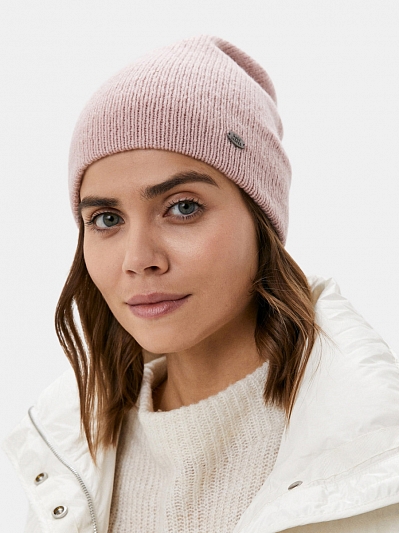 RF-A53010-pink_Н Шапка женская,50%шерсть,50% акрил,р.57,розовая