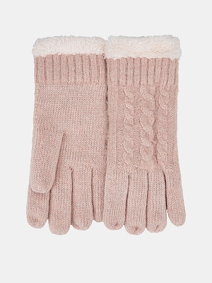 NEVA03-P-06_Н Перчатки женск.Ralf Ringer,70% акр,20%шерс,10%полиэст,б/р.роз