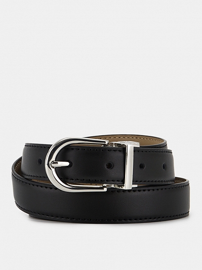 АУГР098700 Ремень женский Ralf Ringer,нат ур.кожа,115х2,черн/бежевый