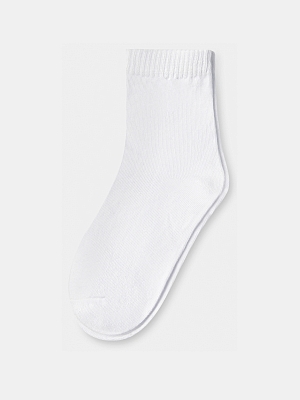 АУОН056000_Н Носки детские р22-24,хлопок80 %,полиамид15%,эластан5%белые