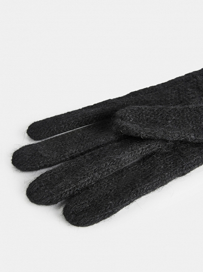 GLT-220-31-AYP-01_Н Перчатки женские Ralf Ringer,4 5%шерсть,40%ангор,б/р,черные
