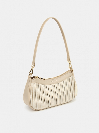 Сумка женская, бежевая, 6*13,5*25